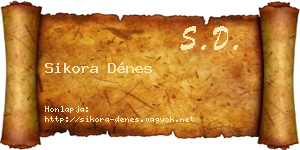 Sikora Dénes névjegykártya